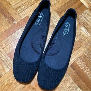 Black Memory Foam Ballet Flats Size 10